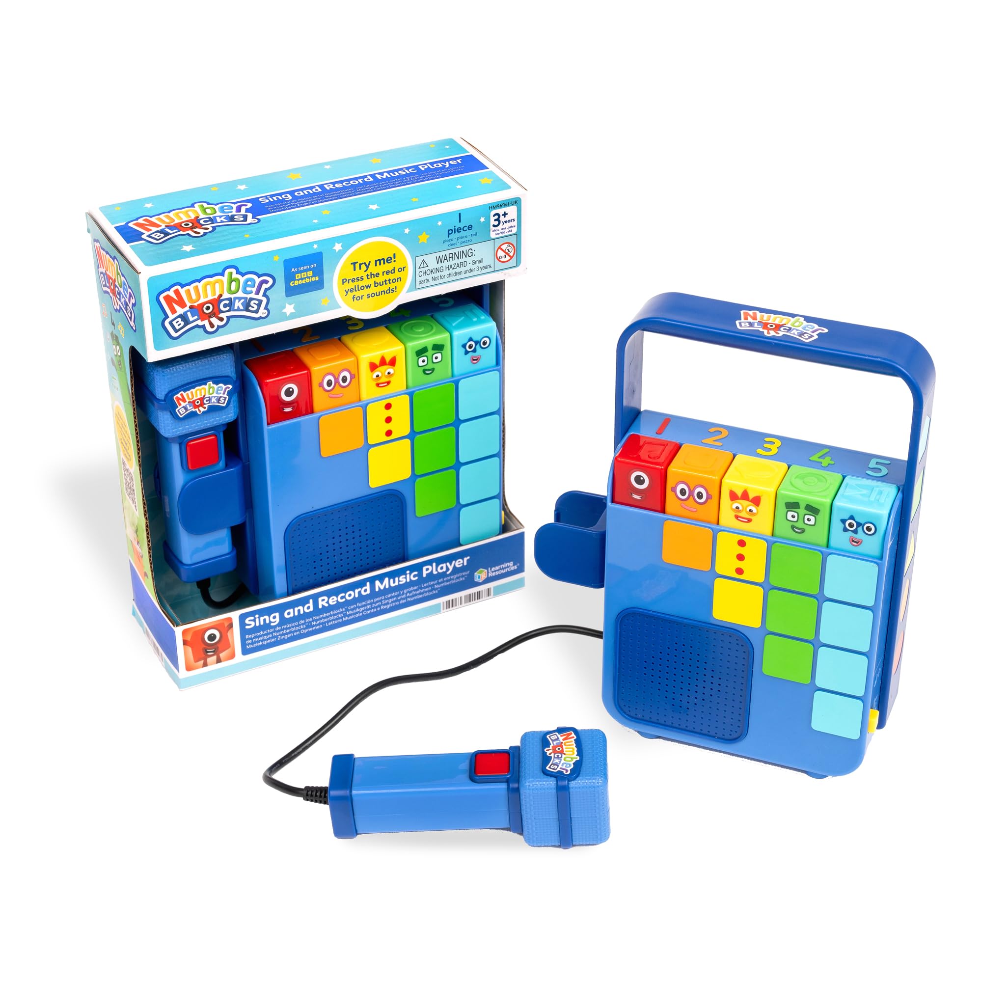 Numberblocks Sing and Record Music Player Educational Music Toy Microphone 3+