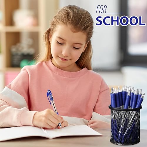 Miniatura 4 de Paquete de 200 bolígrafos retráctiles de 0039in de punta media recargables y cómodos bolígrafos de escritura con agarre cómodo bolígrafo de trabajo