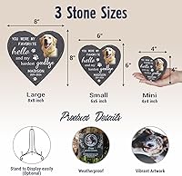 Vista 4 de Baosity Piedra conmemorativa para perros, piedras conmemorativas para mascotas, regalos conmemorativos para mascotas para perros, regalos