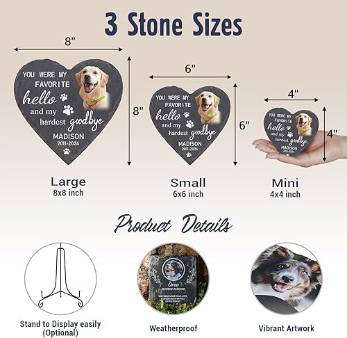 Miniatura 4 de Baosity Piedra conmemorativa para perros, piedras conmemorativas para mascotas, regalos conmemorativos para mascotas para perros, regalos