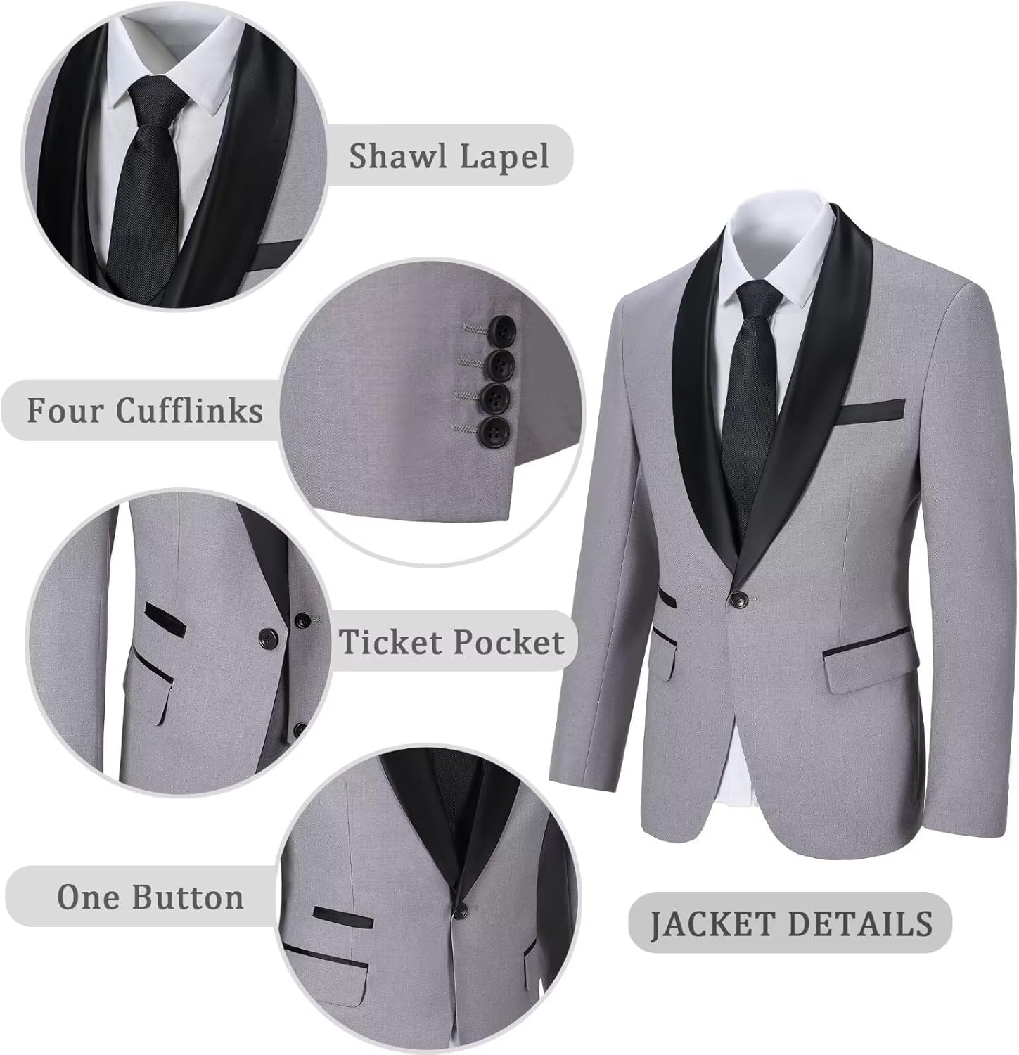 Men's Suits Knit Suit Jacket Pant 2 Piece Slim Fit Suit Double Breasted Casual Suits One Button Wedding Prom Tuxedos - Image 3