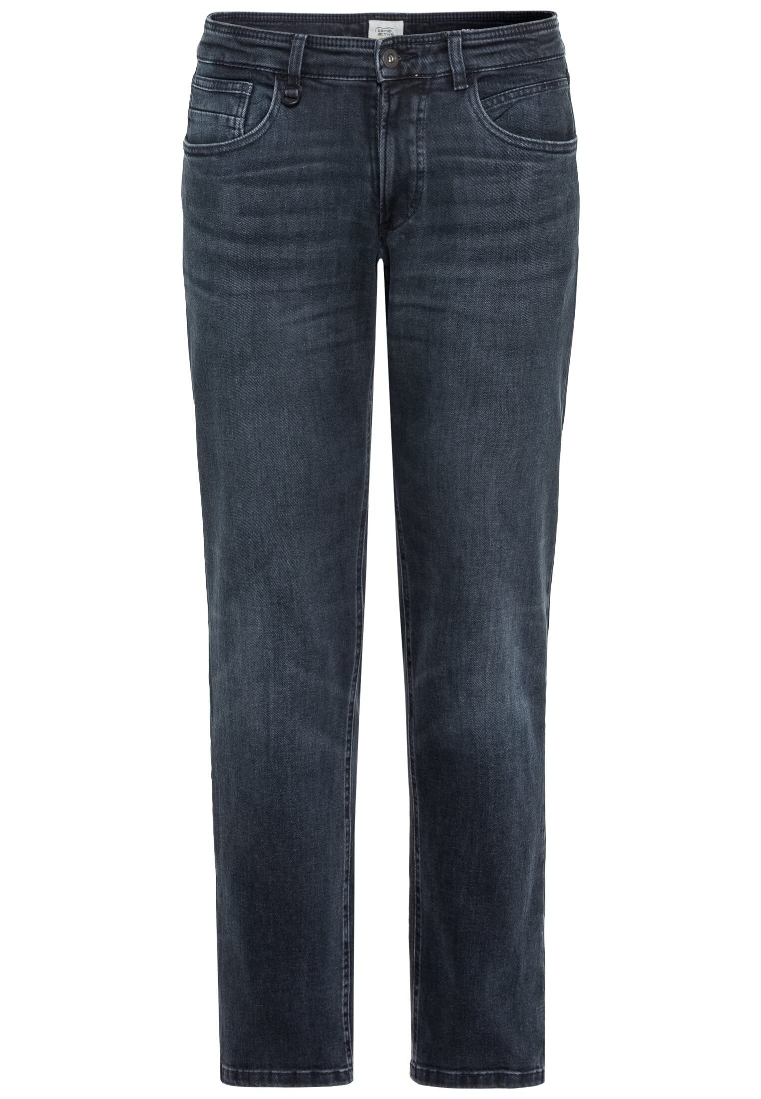 camel active Men's Regular Fit Houston Stretch Jeans Trousers, Dark Blue, 35 W/32 L