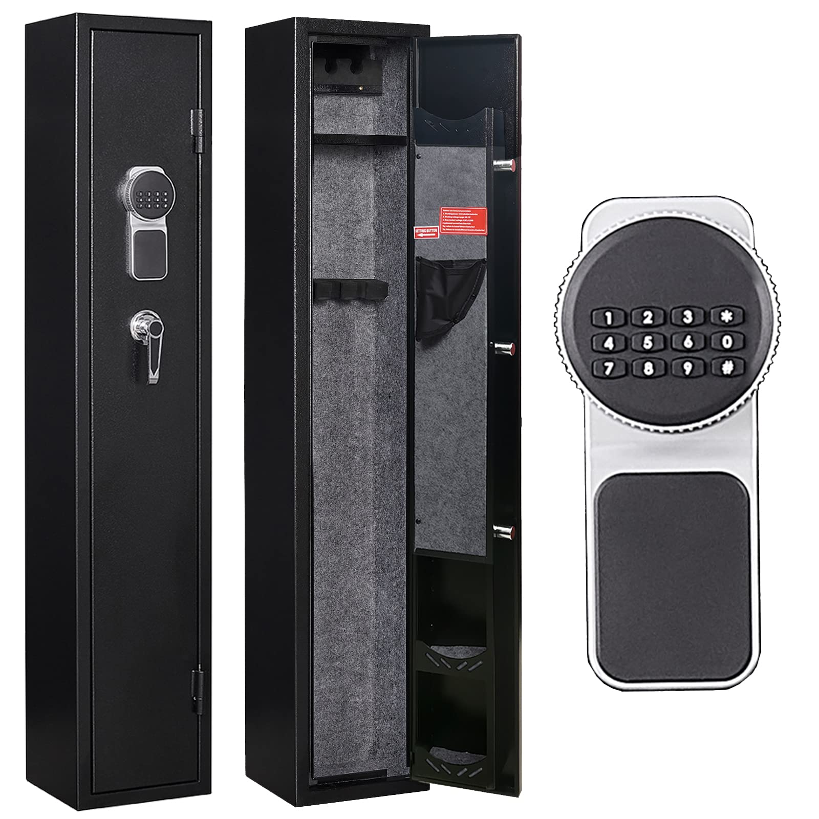 Buy Gun Safes with 180Degree Full Access Door and Removable Shelf for