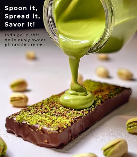 Miniatura 3 de UNIQBITE Crema de pistacho, pasta natural de mantequilla de pistacho dulce para barra de chocolate Dubai, sin aceite de palma, 7 oz (200 g)