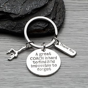 Gymnastics Coach Keychain, Gymnastic Coach Gift, Great Coach is Hard to Find But Impossible to Forget Coach Keychain