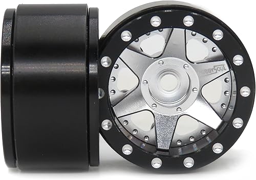 Miniatura 9 de hobbysoul Ruedas Beadlock de compensación ajustable 1.0, ruedas pesadas 1.0 de compensación negativa de 0.77 onzas (0.72 oz) para RC Micro Crawler