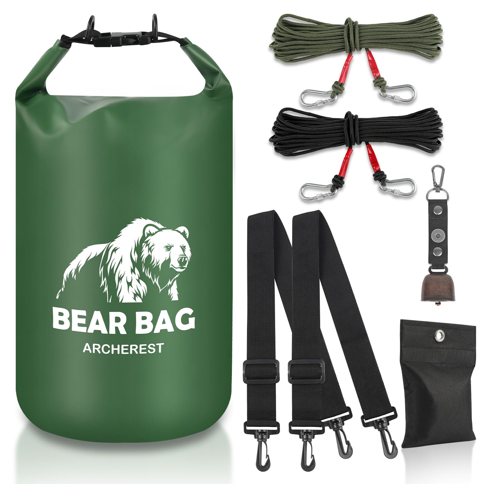 View 1 of ***STOCK IMAGE FOR REFERENCE***
10L/15L Waterproof Bear Bag Hanging Kit, Pulley System with Nylon Ropes