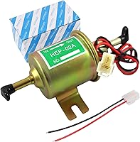 JDMSPEED Universal 12V Electric Fuel Pump Kit 3-6 PSI Low Pressure w/ Fuel Filter & 6.56FT 5/16" Line for Carburetor Lawn Mower Tractor Generator Boat