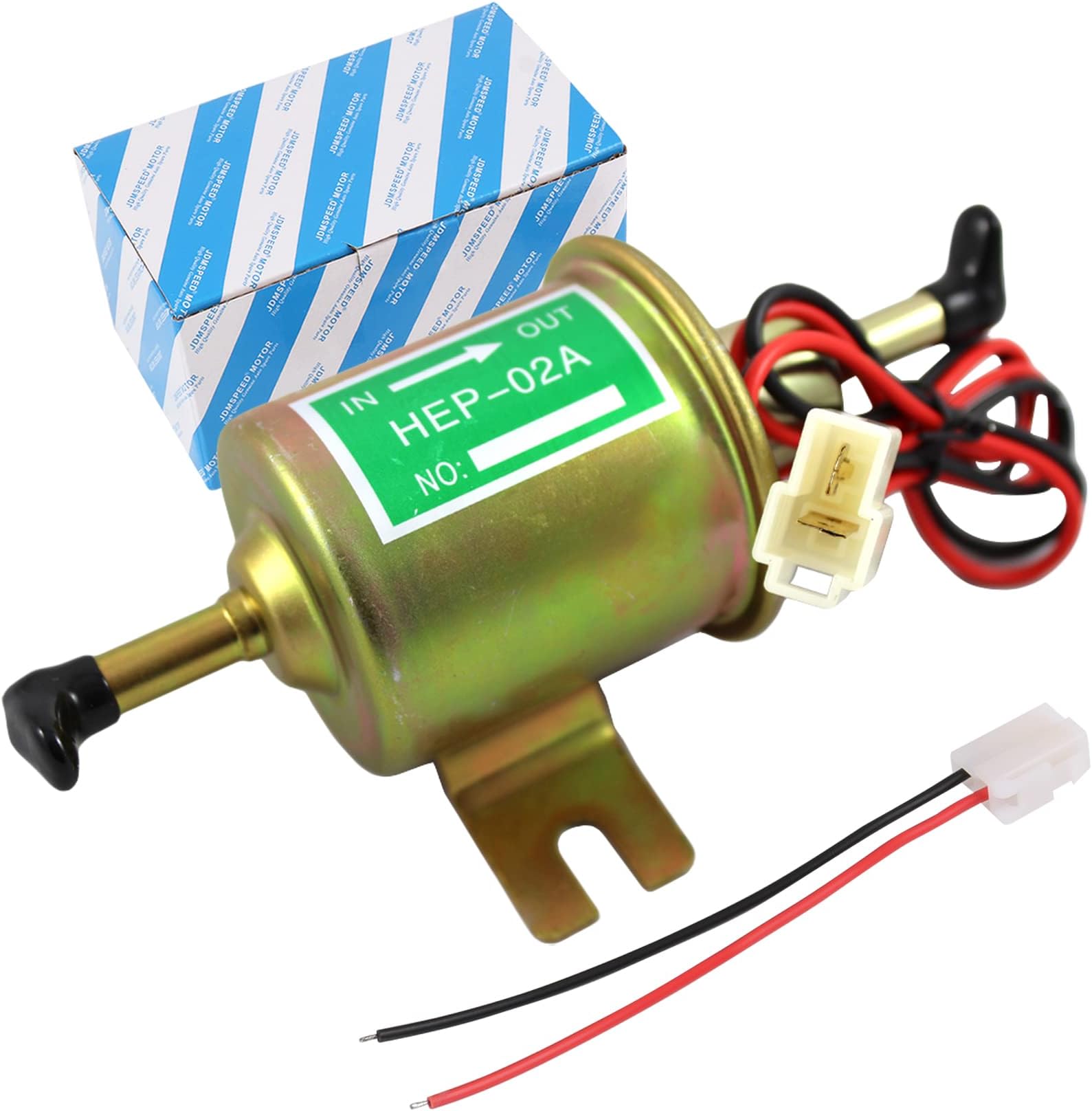 JDMSPEED Universal 12V Heavy Duty Electric Fuel Pump Metal Solid Petrol 12 Volts