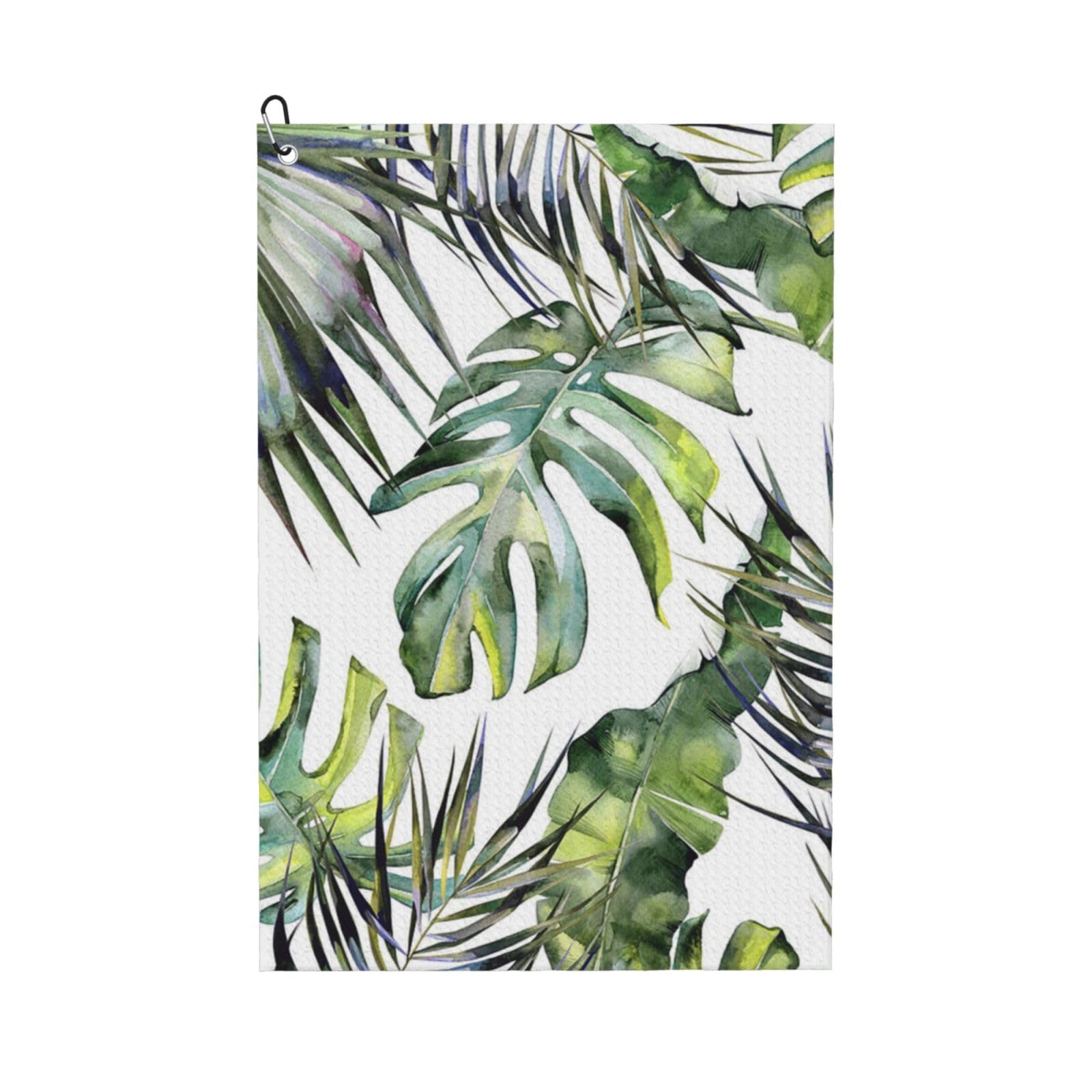 Hnnkloy Tropical Garden, 16x24 in Portable Waffle Golf Towels with Carabiner Clip for Golf Bag