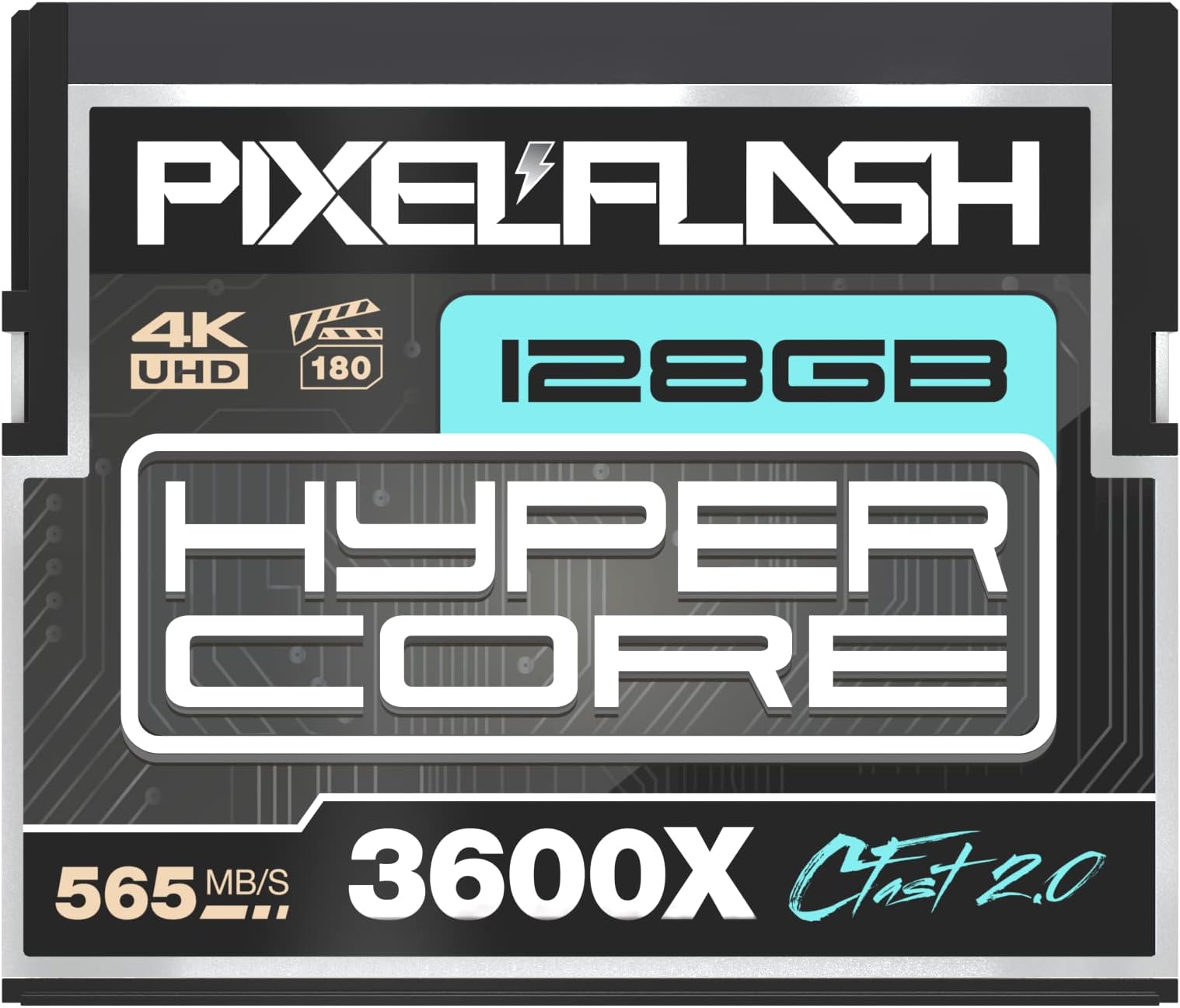 128GB PixelFlash CFast 2.0 Card 3600X HyperCore 565MB/s SATA3 VPG180 C Fast Card Compatible w/DSLR Cinematic Video & Photo Cams Lab Tested & Certified Flash Memory 128 GB 2024 Model