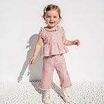 Toddler Baby Girl Clothes Summer Outfit Plaid Gingham Short Sleeve Shirt Sleeveless Tank Tops Pants Set