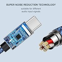 Vista 3 de Cable USB C a conector auxiliar de audio de 0.138 in (paquete de 2) - USB C a 0.138 in para auriculares estéreo de automóvil compatible con iPhone