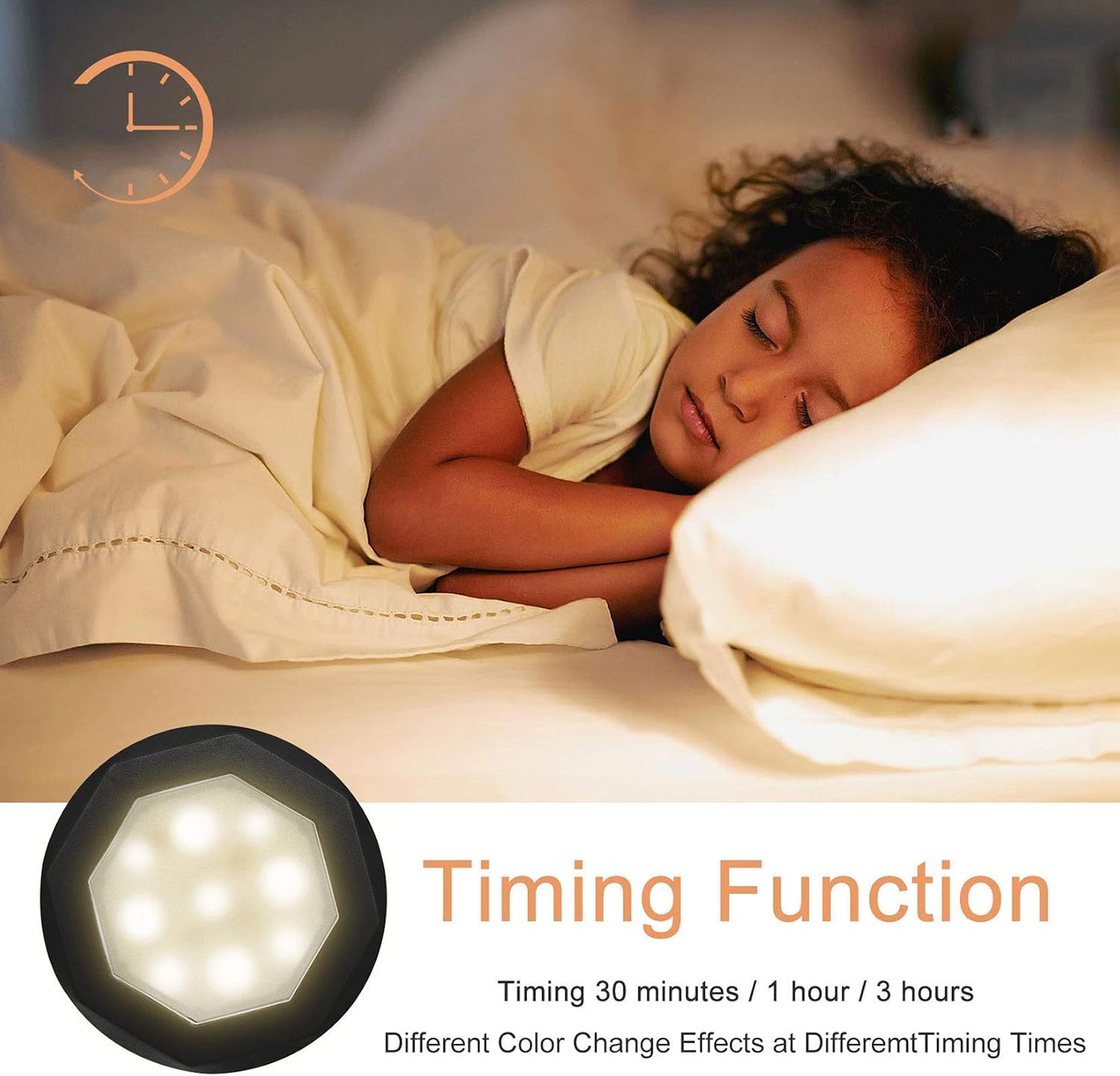 UYICOO Led Puck Lights with Remote Control, Wireless Color Changing Dimmable Under Cabinet Lighting, 3500K Led Stick on Lights with Timing, Under Counter Lights for Display Cabinet.