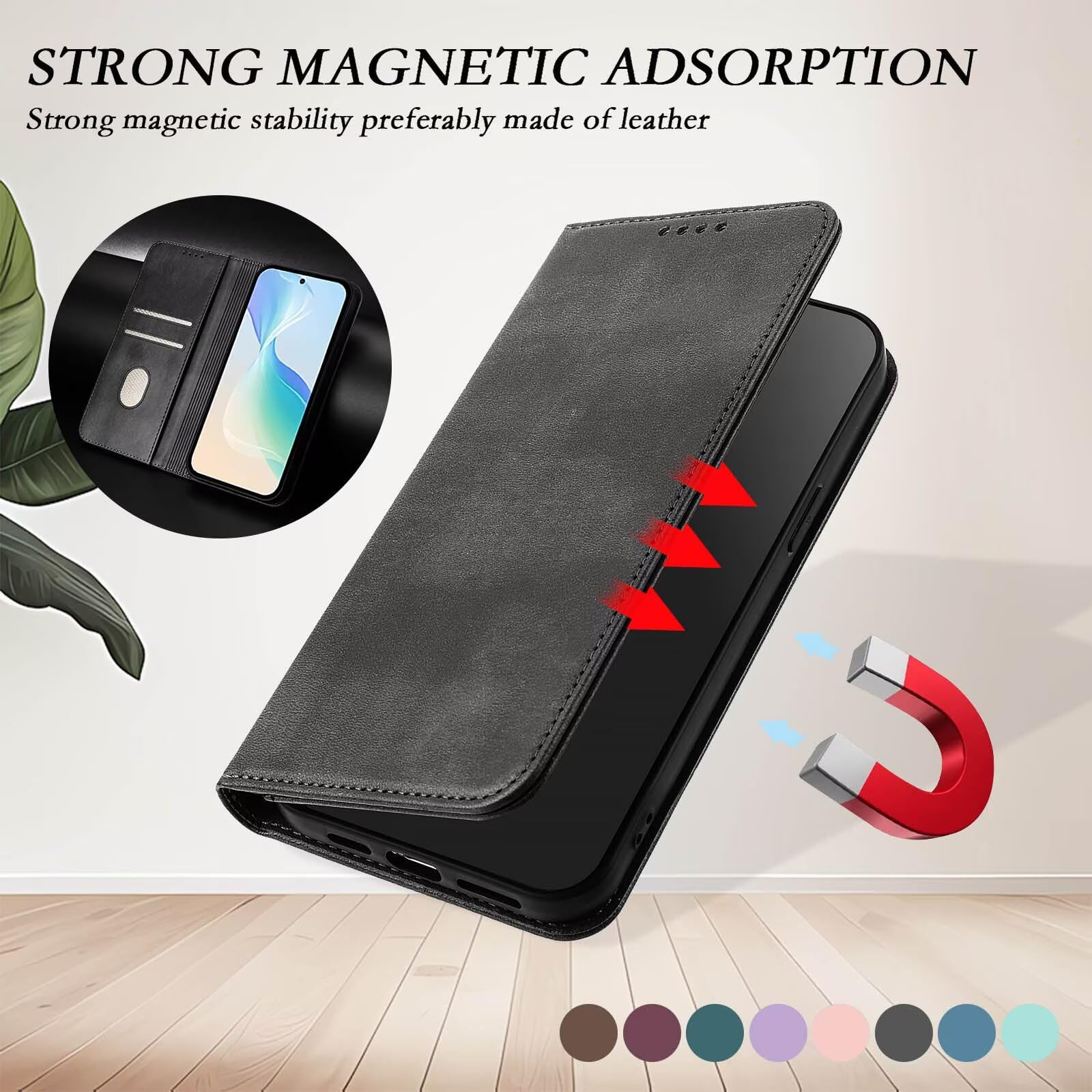 For Xiaomi Redmi Note 14 4G Case, Wallet Case Flip Leather