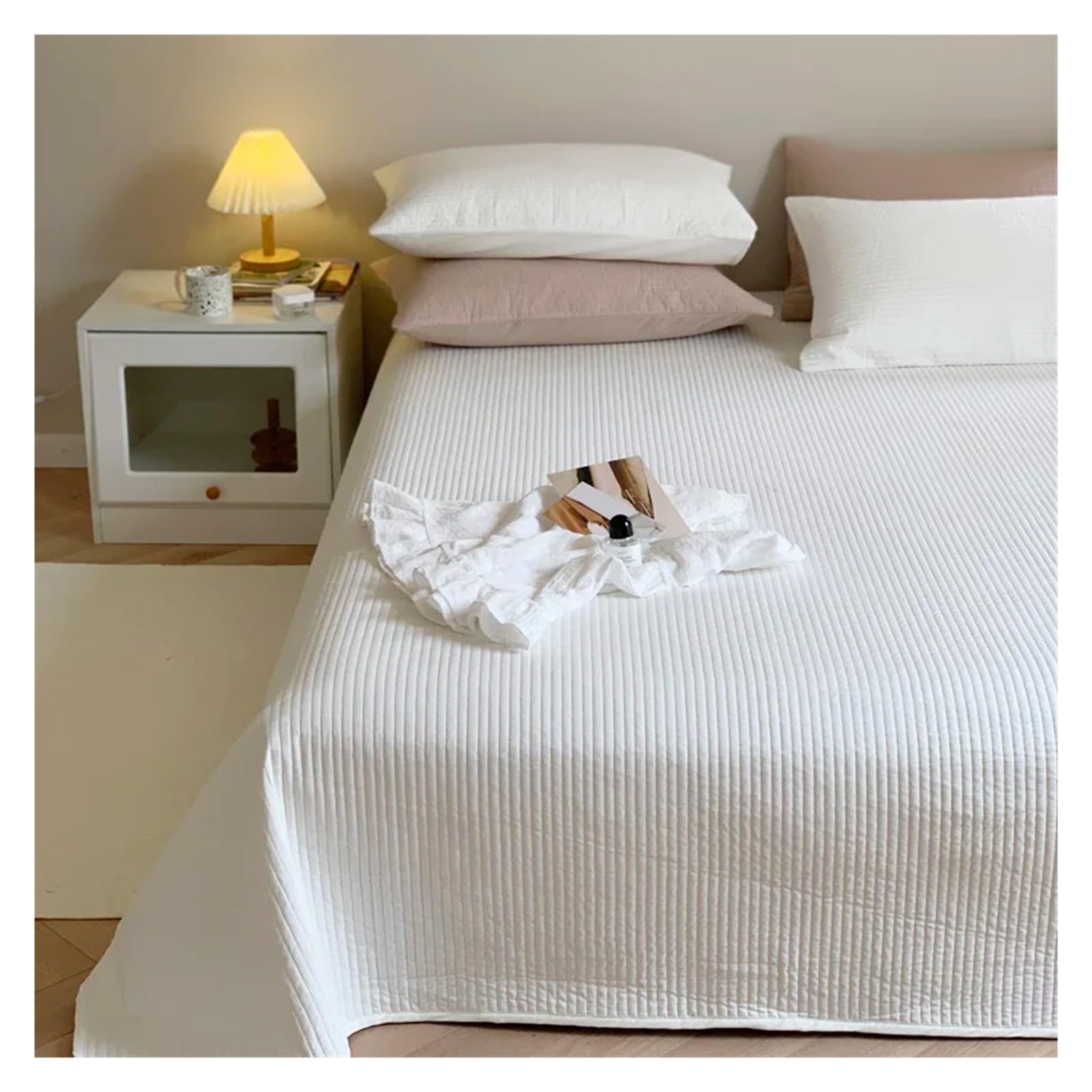 ADovz Biancheria da letto in cotone morbido Copriletto sul letto Copriletto a molle Compatible with il letto di casa Lenzuola a quadri coperta Copriletti Compatible with letto matrimoniale,Lenzuola