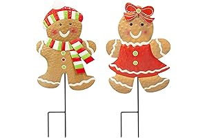 Hourleey Festive Christmas Metal Stakes