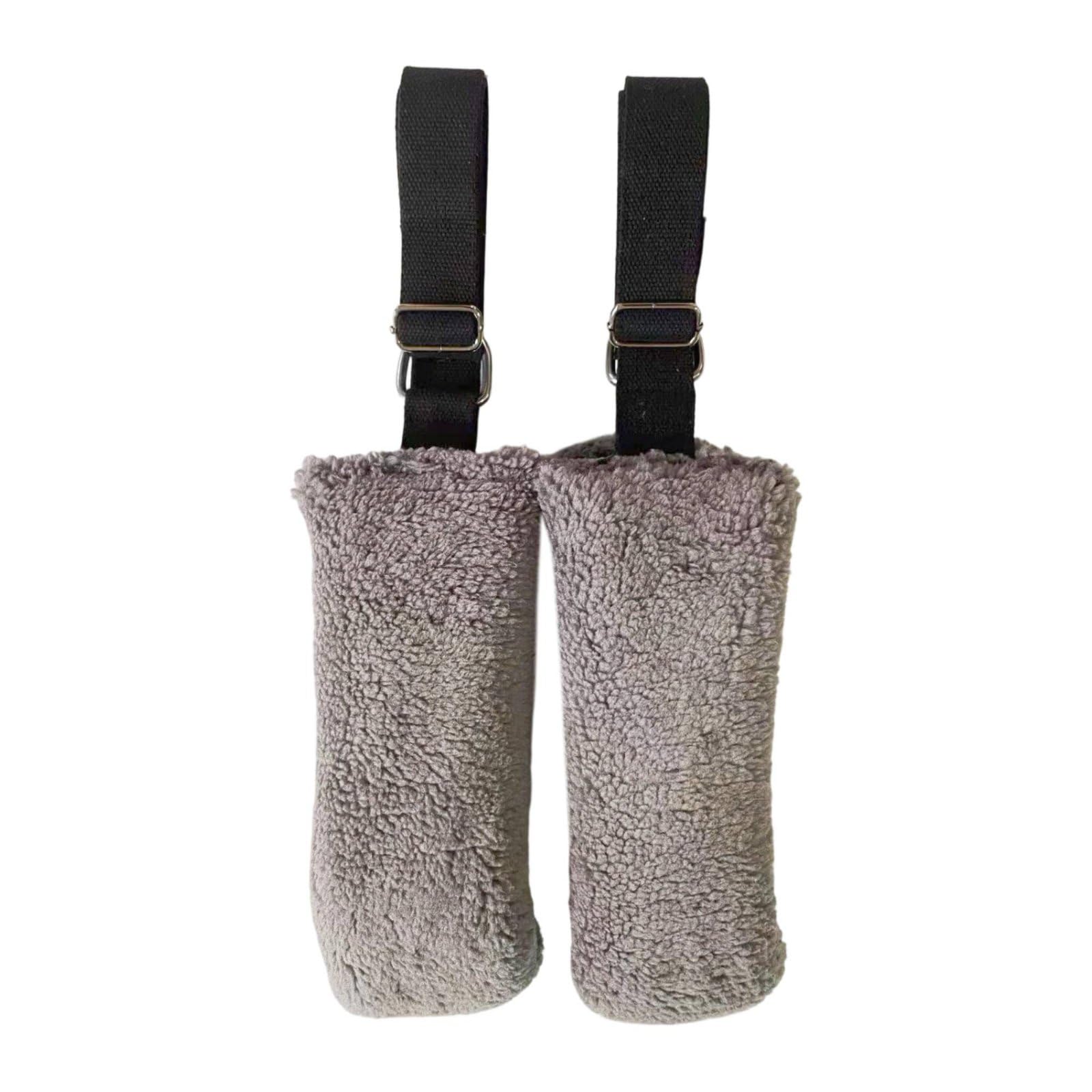 Milageto Correas de Pilates Arnés Correas Cintas con Secciones Acolchadas y Longitud Regulable Adecuadas para Reformer Clases en Estudio Fortalecimiento, Gris