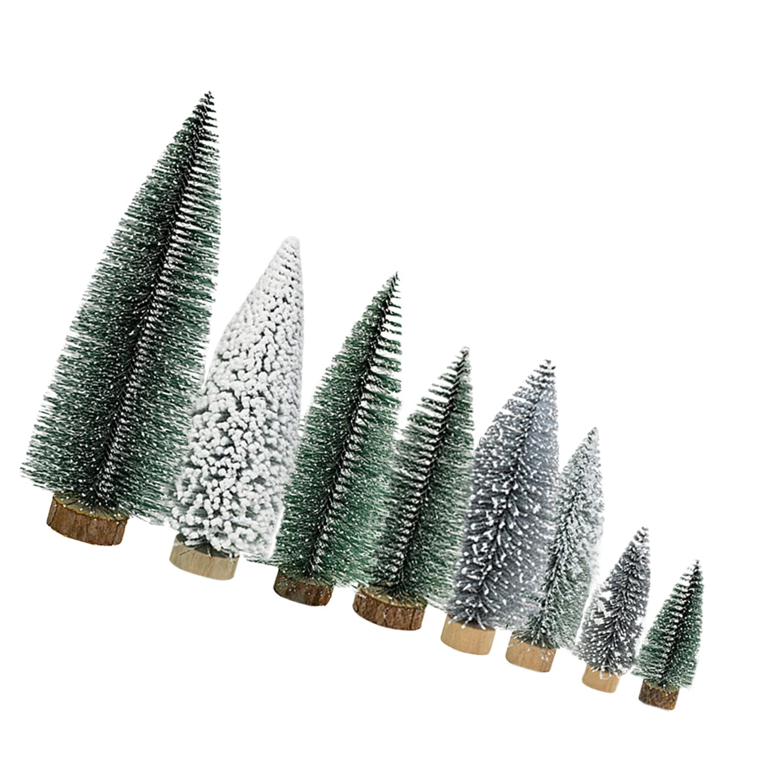 Kalttoy 8 Divisions Artificial Tiny Christmas Tree Set Board Polystyrene Protect Not Shedding Deck for Kids Animals Friendly Polystyrene Tiny Christmas Garnishes
