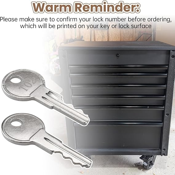 Replacement Keys for Husky Tool Box, T02 Key Replacement Husky Toolbox Key (T02 for Husky) 2-Pca