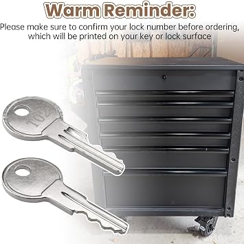 Replacement Keys for Husky Tool Box, T02 Key Replacement Husky Toolbox Key (T02 for Husky) 2-Pca