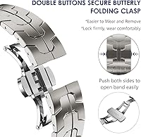 Vista 5 de WINGLE Correas de titanio para Apple Watch Band Ultra 3/2/1 Band Ultra de 1.929 in Series 11 10 1.811 in 1.772 in 1.732 in 1.654 in SE 3/2/1 Series