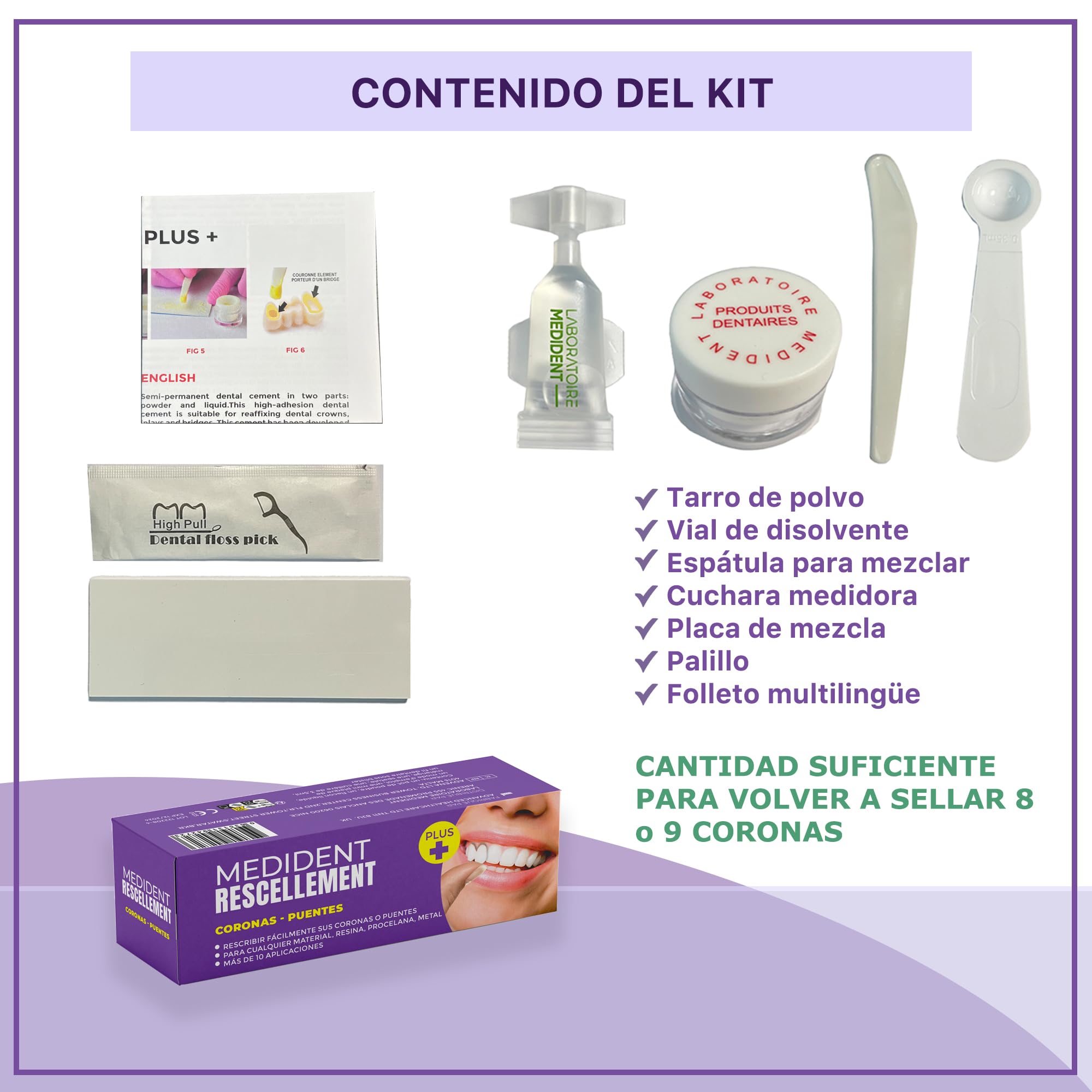MEDIDENT RESCELLEMENT PLUS Adherencia reforzada para volver a sellar coronas y puentes