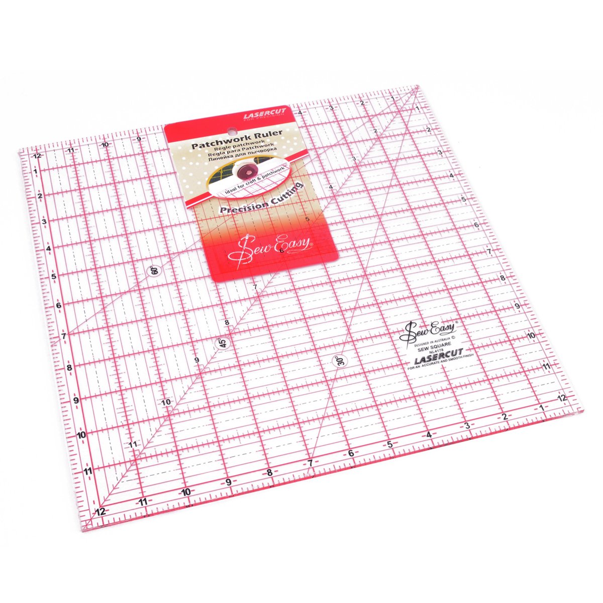 Hemline Patchwork Square Ruler 12.5 x 12.5inches
