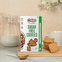 Quipps Low GI Sugar Free Cookies with Monk Fruit Extract (200 g) | Low GI Sugar Biscuits | Whole Wheat Cookies | No Maida, No Palm Oil, No Preservatives | Crunchy Tea Time Healthy Cookies | Perfect for Tea Snacks, Gifting and Breakfast