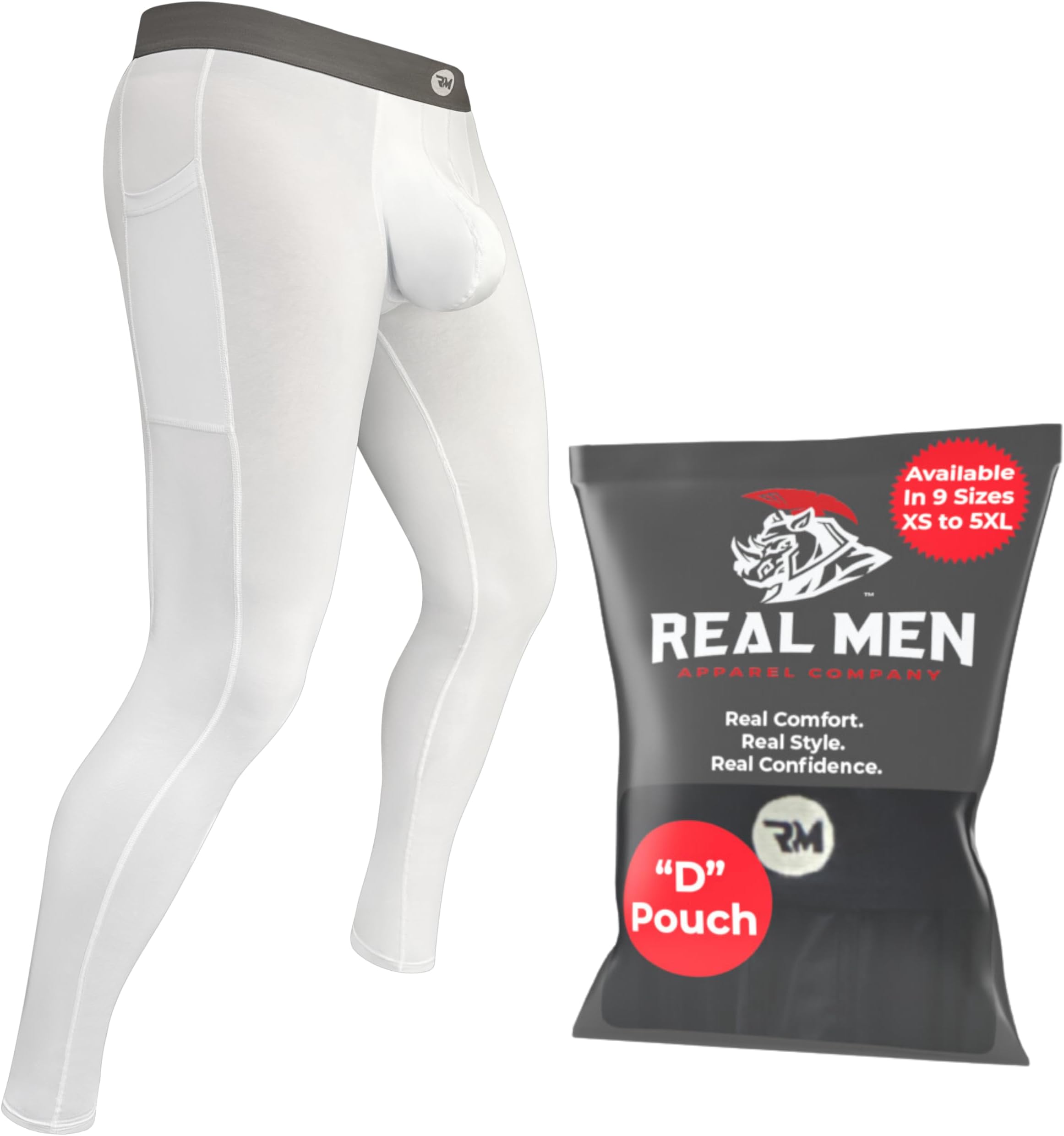 Nylon Pouch Running Leggings, ABCD Custom Pouch Size - Waist XS-5XL, Yoga Pants, Tights, Base Layer Cold Weather