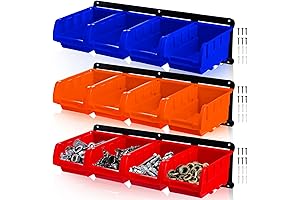 Ultimate Plastic Wall Mount Storage Bins for Small Hardware Organization