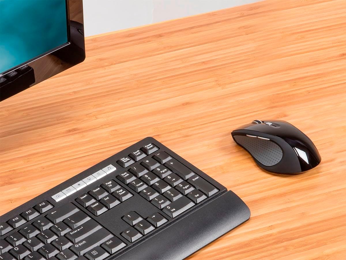 Monoprice Select Wireless Ergonomic Mouse - Two Additional Buttons, 2.4 Ghz Wireless Signal, Ideal for Work, Home, Office, Computers, Black - Workstream Collection