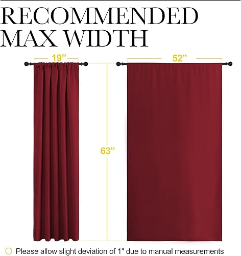 Miniatura 8 de NICETOWN - Cortinas opacas con bolsillo para barra (42 pulgadas 1.07 m de ancho x 45 pulgadas 1.14 m, 63 pulgadas 1.60 m y 84 pulgadas 2.13 mde