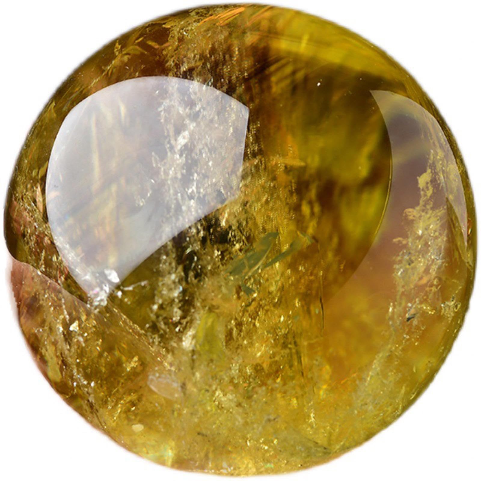Crystal Citrine Ball Stone Gemstone Sphere Home Decoration Crafts Gift,50mm