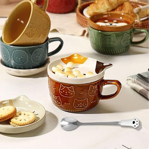 Miniatura 2 de Regalos para mujeres, tazas de café Kawaii con tapas, regalos de cumpleaños de Navidad para niñas, amigos, niños, hombres, esposa, mamá, abuela,