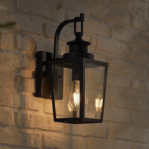 Miniatura 5 de Possini Euro Design Ackerly - Farol rústico de 14 pulgadas de alto para exteriores, lámpara de pared para porche, casa, exterior, bombilla Edison