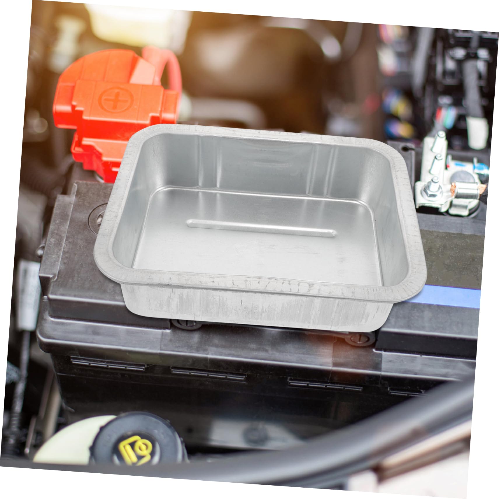 Ciieeo 2 Pièces D'huile Drain Plateau Bac à Huile Réparation Nettoyage Faire Le Ménage Poêle Égouttoirs pour Bac De Vidange D'huile De Voiture Acier