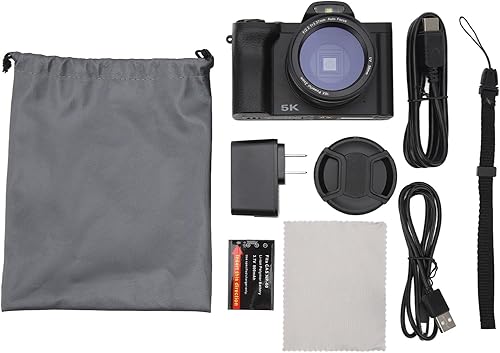 Miniatura 9 de Cámara digital inteligente HD 5K de 48 MP, ultra clara de 6 ejes antivibración, zoom de 16X, para fotografía, con pantalla IPS de 3.5 pulgadas,