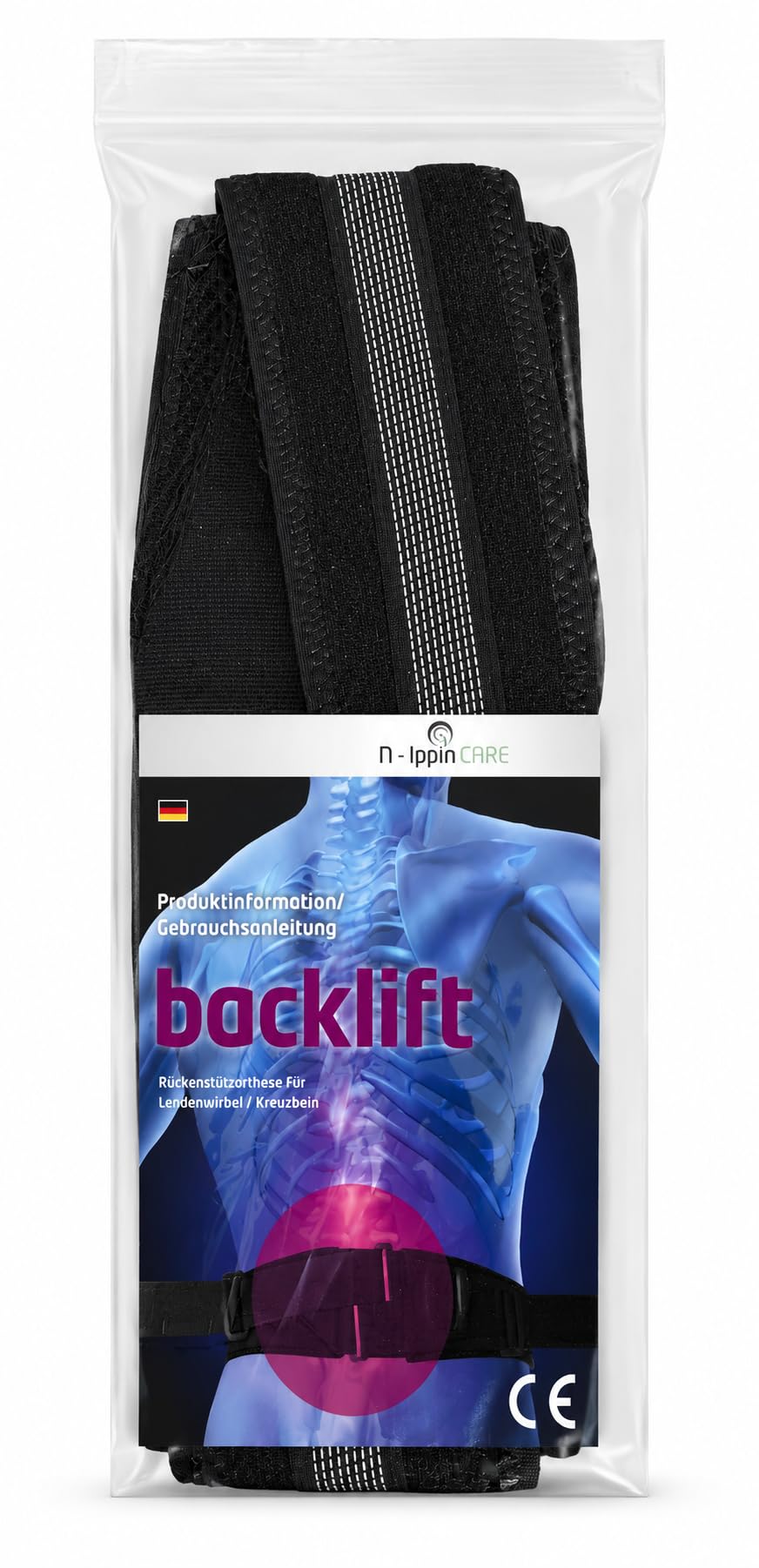Rückenstützgürtel Backlift - Premium Lendenwirbelstütze (XL)