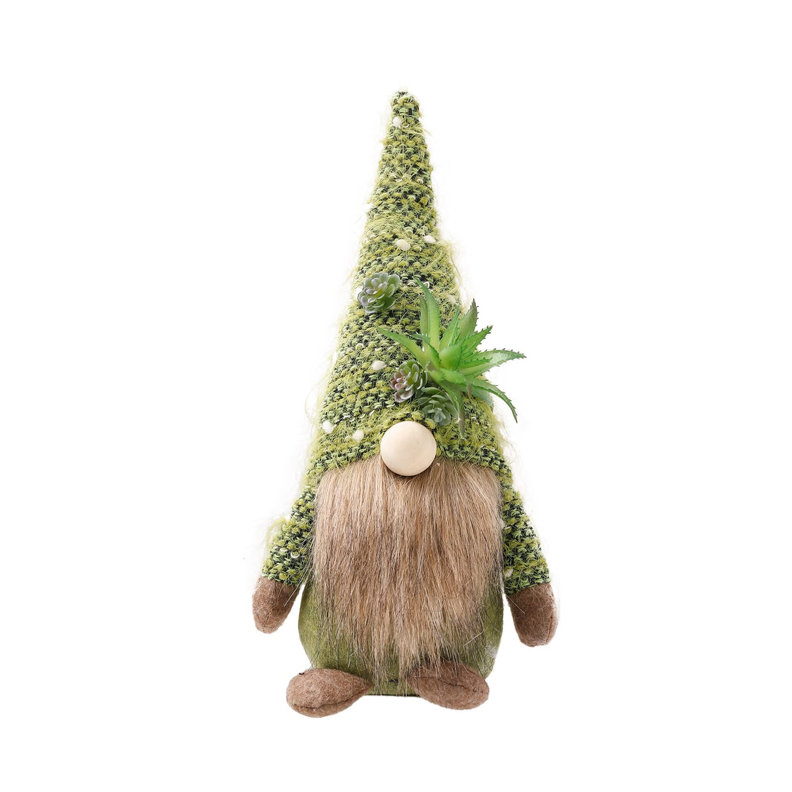 Beimus Gnomes Spring Green Plant Gnomes Swedish Tomtes Dwarf Tiered Tray Decoration Gift Spring Green Plant
