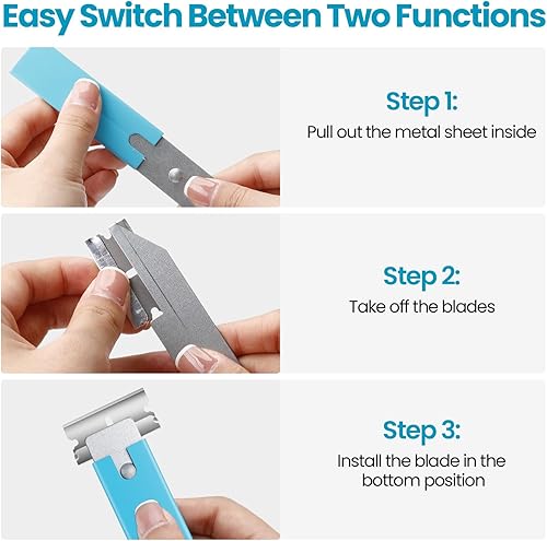 Miniatura 5 de Lasnten Cortadores de caja de 48 piezas, cortador de cartón retráctil a granel de un solo filo, práctico mini cuchillo de caja de afeitar, cortador
