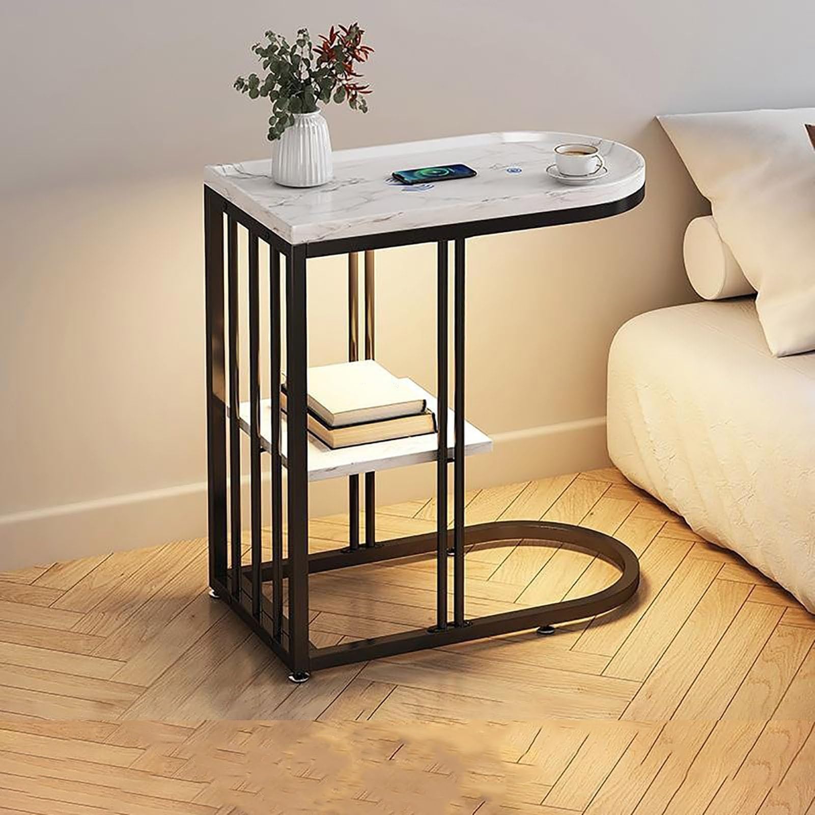 Table de chevet lumineuse intelligente table d'appoint au design épuré moderne