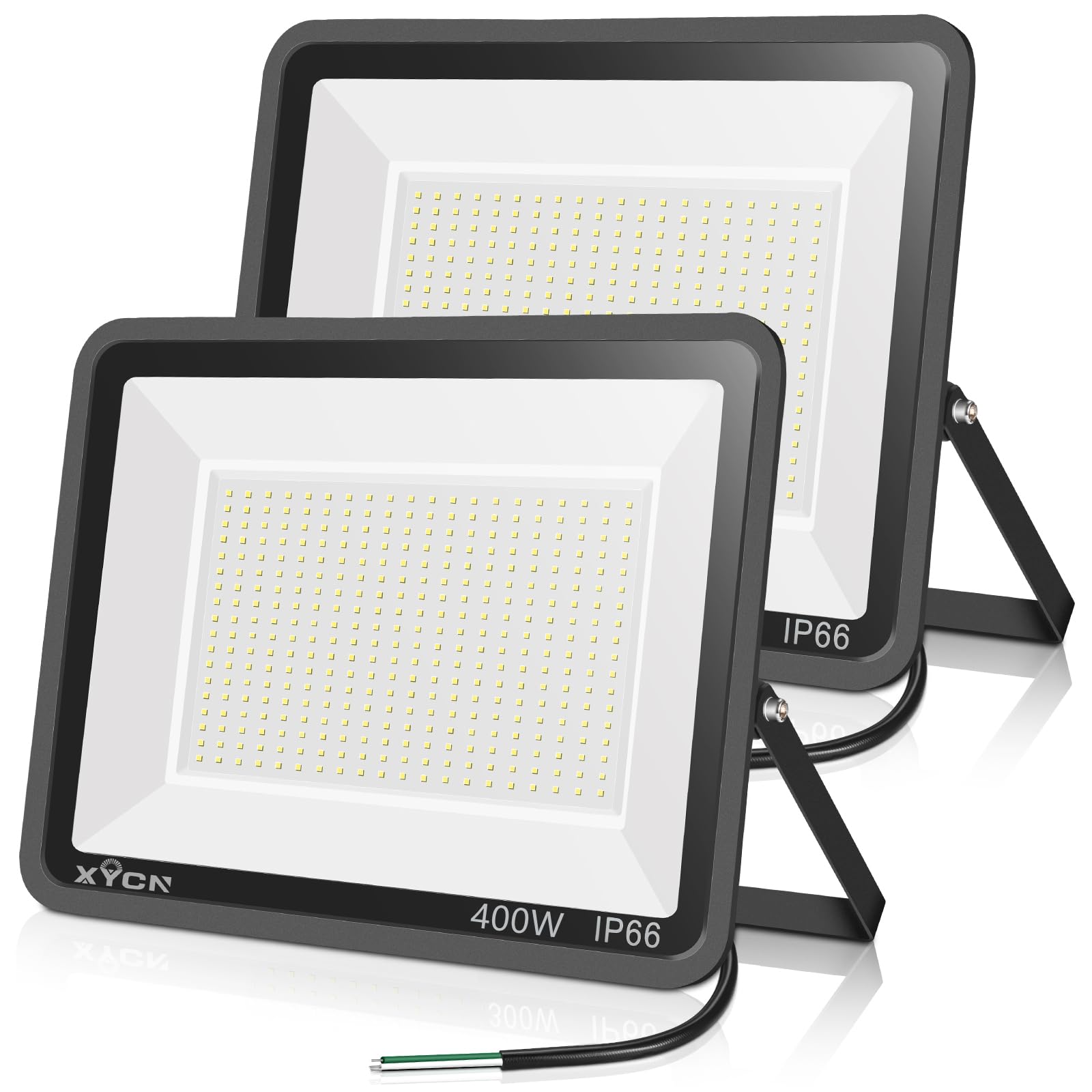 XYCN 2pack 400W LED Flood Lights Outdoor, 5000K Daylight White