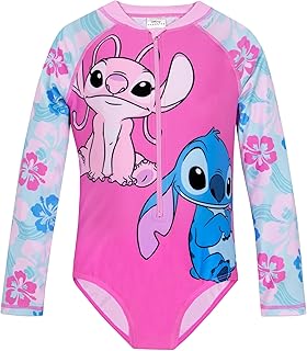 Lilo Y Stitch Bañador Piscina Niña | Manga Larga Bañador Niña Stitch | Bañadores Una Pieza para Niñas