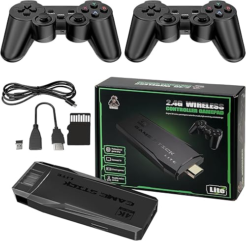 Consola de juegos retro, más de 20000 juegos clásicos con emulador integrado de 64G, videojuego con HDMI 4K, controlador inalámbrico 2.4G, juega y