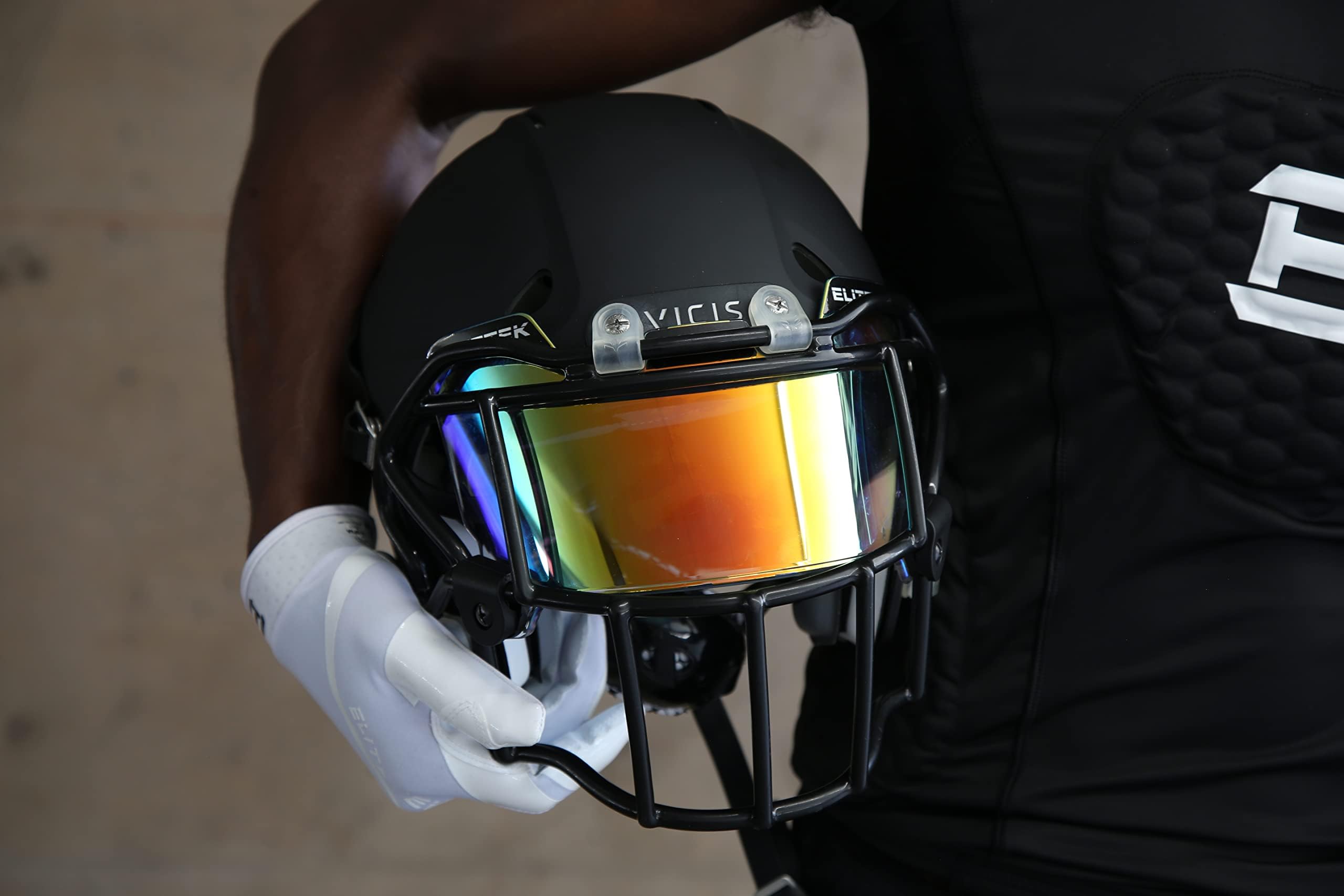 EliteTek Color Football Visor - Universal FIT for All Football Helmet Brands Including Schutt F7 and Speedflex