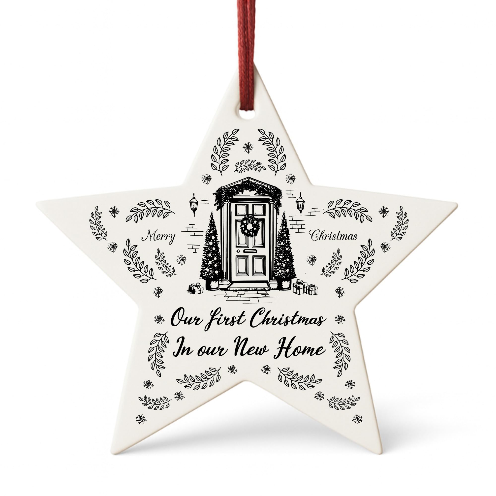 Red Ocean New Home 1st Christmas Bauble For Couple Family Friend New Home Ornament Acrylic Christmas Decoration Keepsake