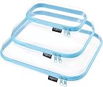 YQBRAO Clear Hard Shell Organizer Set, 3-Pack, Gray | Large, medium & small rigid PET organizers for office, travel, electronics and everyday organization