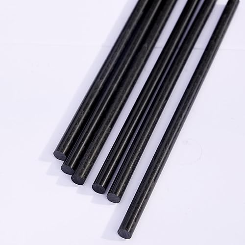 Miniatura 6 de Ciwenkai Varillas redondas de plástico, paquete de 6, barras redondas de plástico de ingeniería (0.5 x 12 pulgadas, 12 pulgadas de largo, POM) (0.5