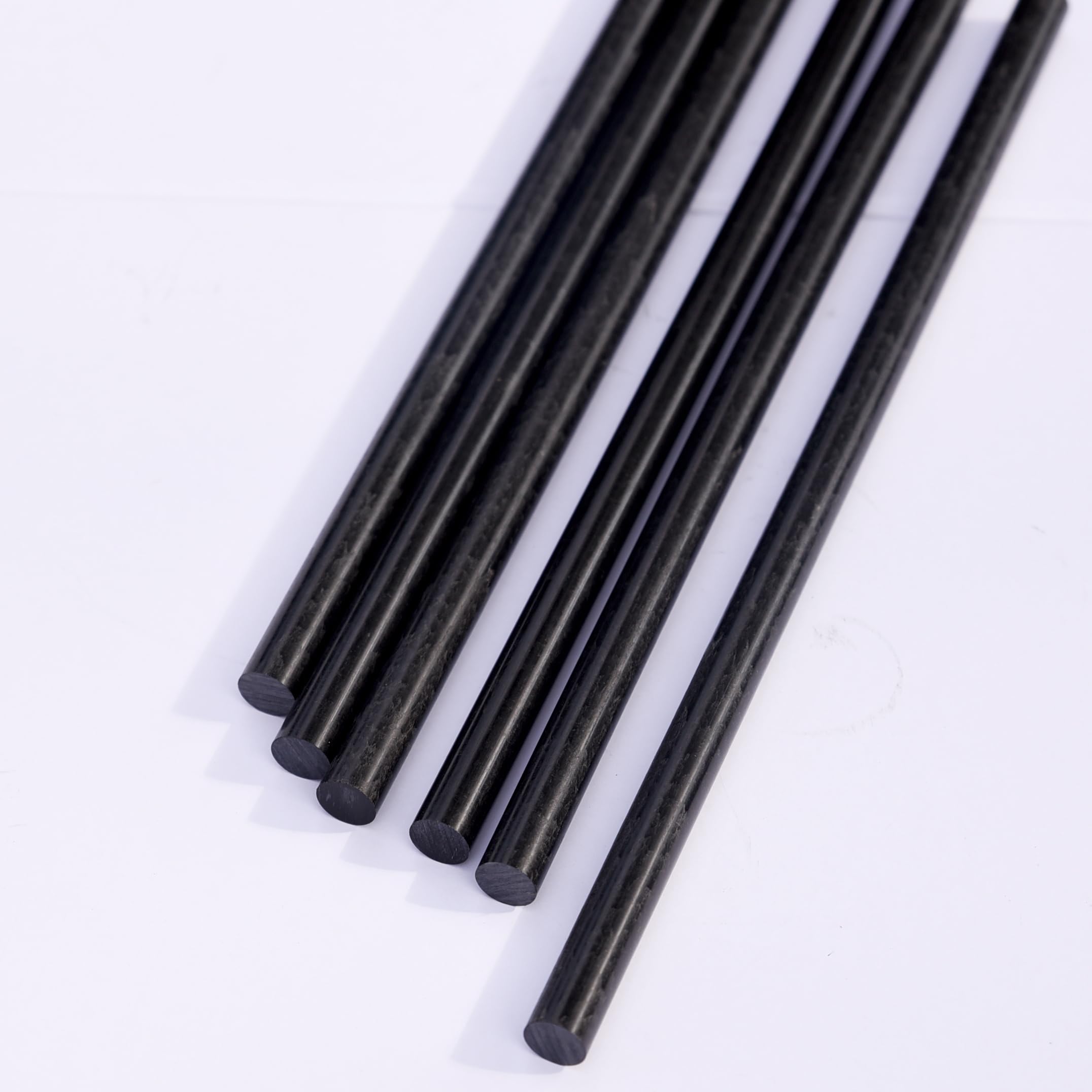 Black POM Rods - 6 Pack 1/2" x 12" -6